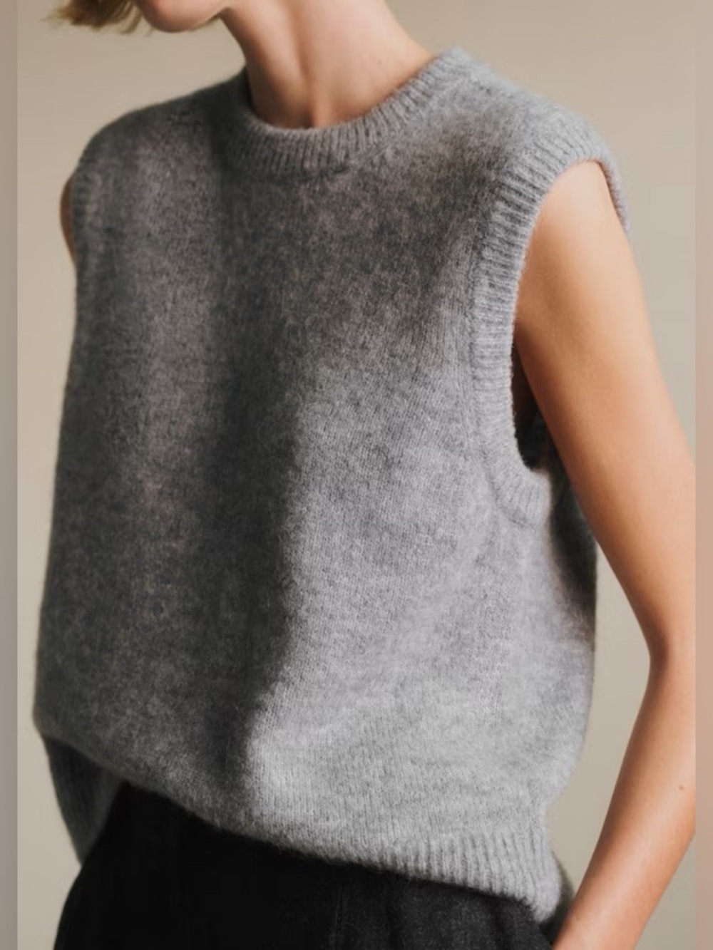 Sezane Samuel Jumper Mottled Gray Size XL NWT